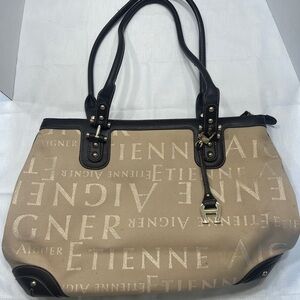 Etienne Aigner Beige Shoulder Bag with lots of inside pockets